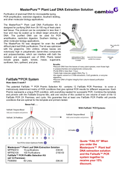 FailSafe&trade;PCR System MasterPure&trade; Plant Leaf DNA