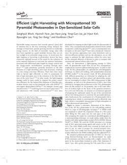 Efficient Light Harvesting with Micropatterned