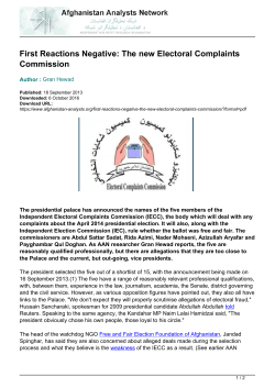 First Reactions Negative: The new Electoral Complaints Commission