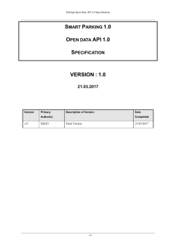 smart parking 1.0 open data api 1.0 specification