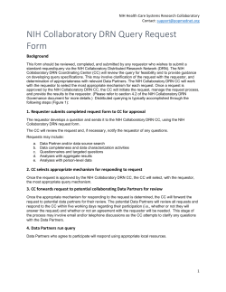 NIH Collaboratory DRN Query Request Form