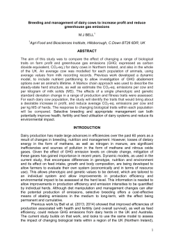 Breeding and management of dairy cows to increase profit and
