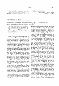 BROWN, KEITH A. A modified procedure for determining [ 14 C]CO2