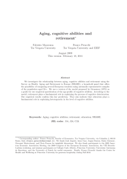 Aging, cognitive abilities and retirement