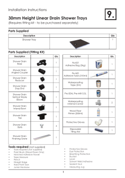30mm Height Linear Drain Shower Trays