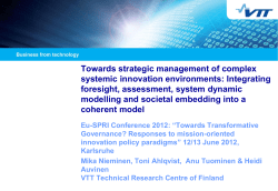 Towards strategic management of complex systemic innovation