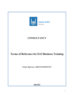ToR Facilitator – ILO Training