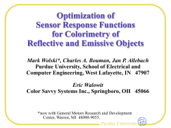 Optimization of Sensor Response Functions for Colorimetry of
