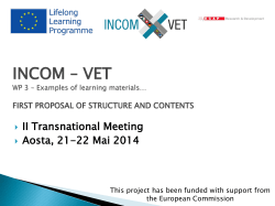 ppt - Kick-off meeting of the Project INCOM-VET