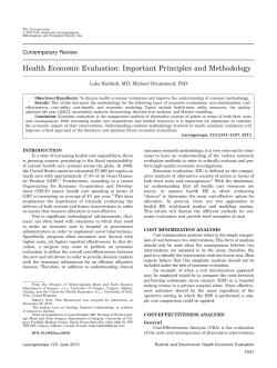 Health economic evaluation: Important principles and methodology