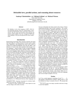 Defeasible laws, parallel actions, and reasoning about resources