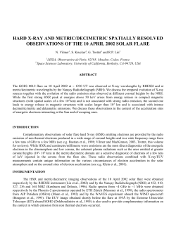 hard x-ray and metric/decimetric spatially resolved