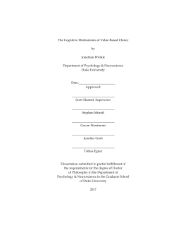 The Cognitive Mechanisms of Value-Based Choice by