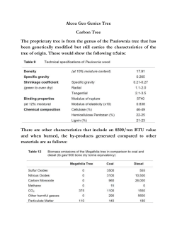 Alcoa Geo Genics Tree Specs