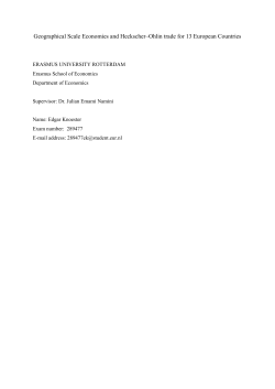 3 Increasing returns to scale - Erasmus University Thesis Repository