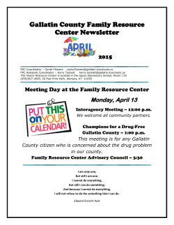 April Newsletter - Gallatin County Schools