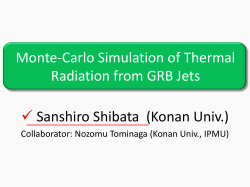 Monte-Carlo Simulation of Thermal Radiation from GRB Jets