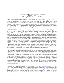 NOTE: This is a template for simple sweepstakes involving