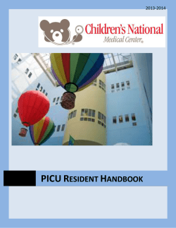 PICU Resident Handbook - NCC Pediatrics Residency @ Walter
