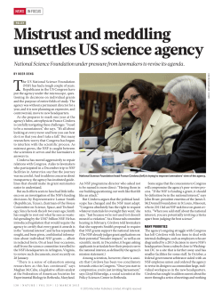 Mistrust and meddling unsettles US science agency