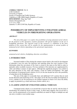 Possibility of Implementing Unmanned Aerial Vehicles in Firefighting