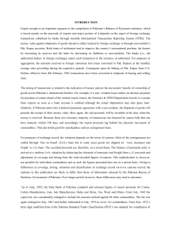 INTRODUCTION Export receipts is an important segment in the