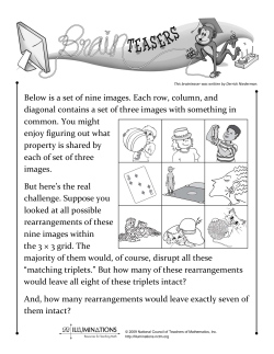 Below is a set of nine images. Each row, column, and diagonal