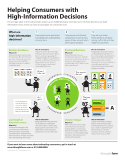 Helping Consumers with High