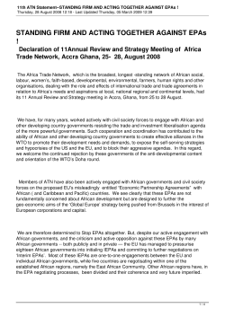 STANDING FIRM AND ACTING TOGETHER AGAINST EPAs