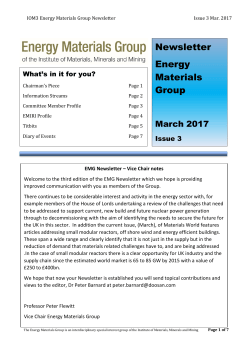 Newsletter Energy Materials Group