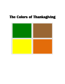 The Colors of Thanksgiving - Sound Starts Music Therapy