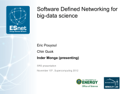 Software Defined Networking for big-data science