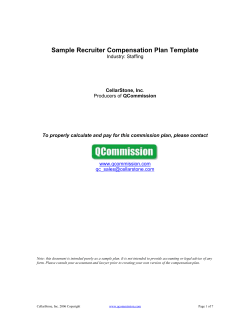 Sample Reseller Sales Rep Compensation Plan