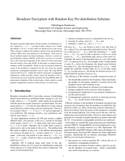 Broadcast Encryption with Random Key Pre