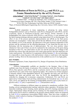 CO154 za--Distribution of Pores in PLGA 8515 and PLGA