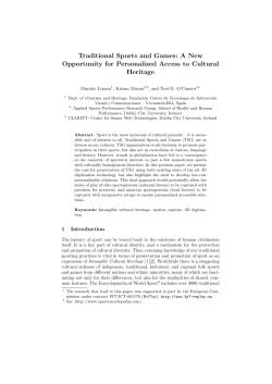 Traditional Sports and Games