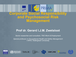 Current Challenges and Initiatives in Occupational Mental Health