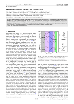 N-Polar III--Nitride Green (540nm) Light Emitting Diode