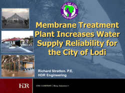City of Lodi Surface Water Treatment Facility - CA