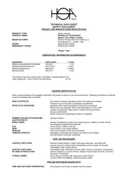 material safety data sheet