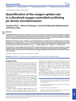 Quantification of the oxygen uptake rate in a dissolved oxygen