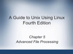 Chapter 5 Advanced File Processing