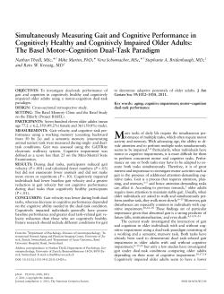 Simultaneously Measuring Gait and Cognitive Performance in