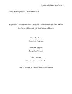 cognitive and affective identification