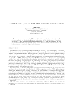 Approximating Q-values with Basis Function Representations