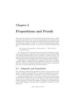 Propositions and Proofs
