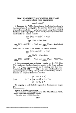 EXACT PROBABILITY DISTRIBUTION FUNCTIONS