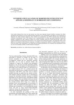 synthesis and evaluation of modified polyethylene - uni