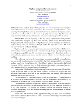 Big Data strategies of the world countries (PDF Available)
