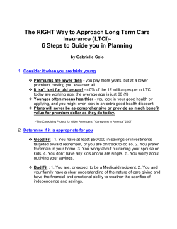 The RIGHT Way to Approach Long Term Care